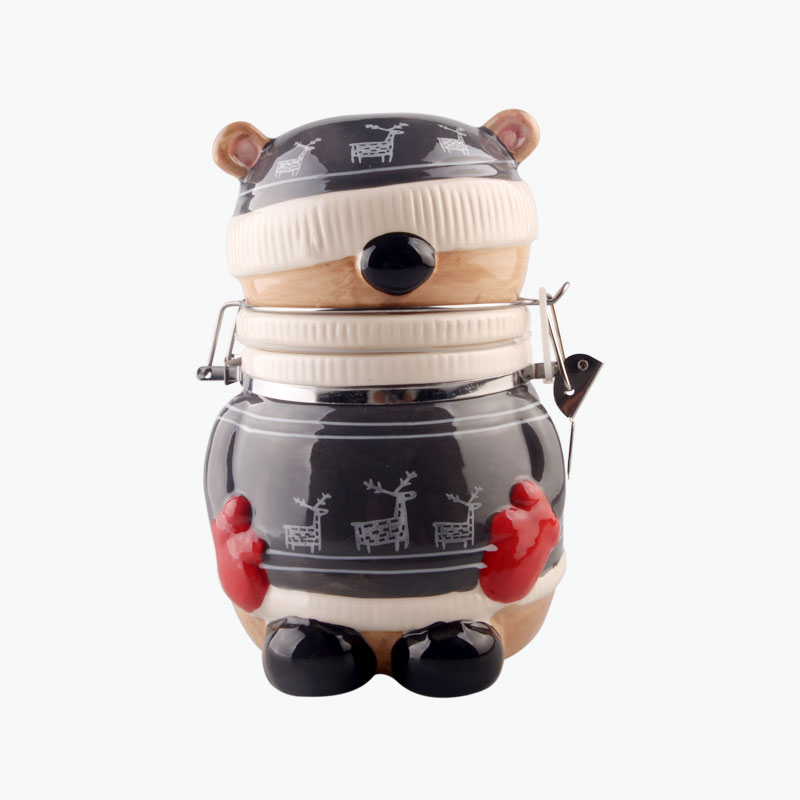 Swiss Miss Ceramic Chocolate Powder Character Jars 170g black