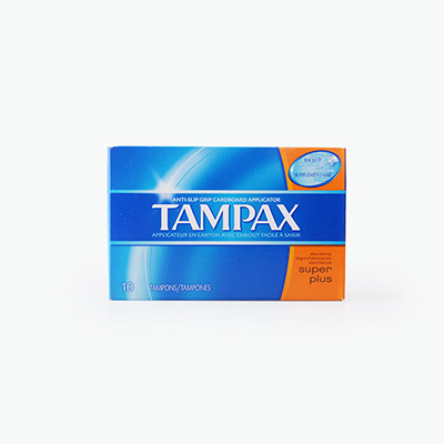 Tampax Flushable Cardboard Applicator Tampons Super Plus X10