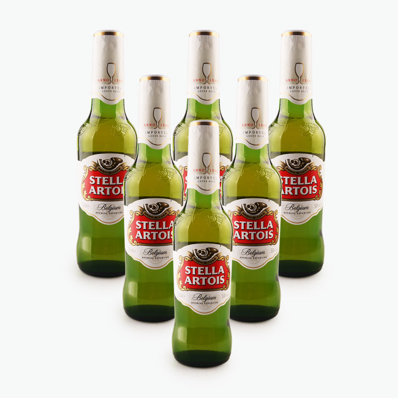 stella artois, lager beer 330ml x6