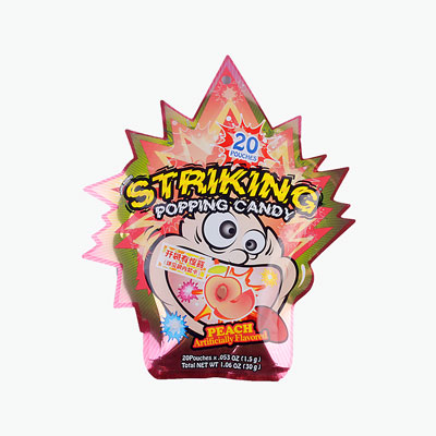 Striking Peach Popping Candy 30g