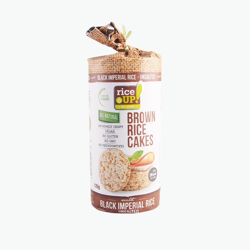 Rice Up Black Imperial Rice Unsalted Brown Rice Cakes 120g