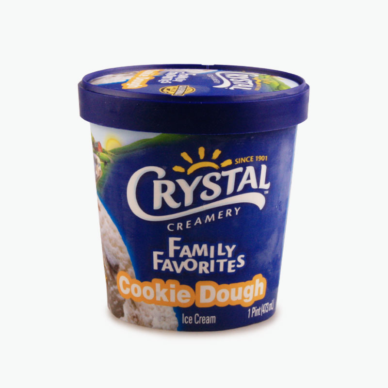 Crystal Creamery, Cookie Dough Ice Cream 473ml