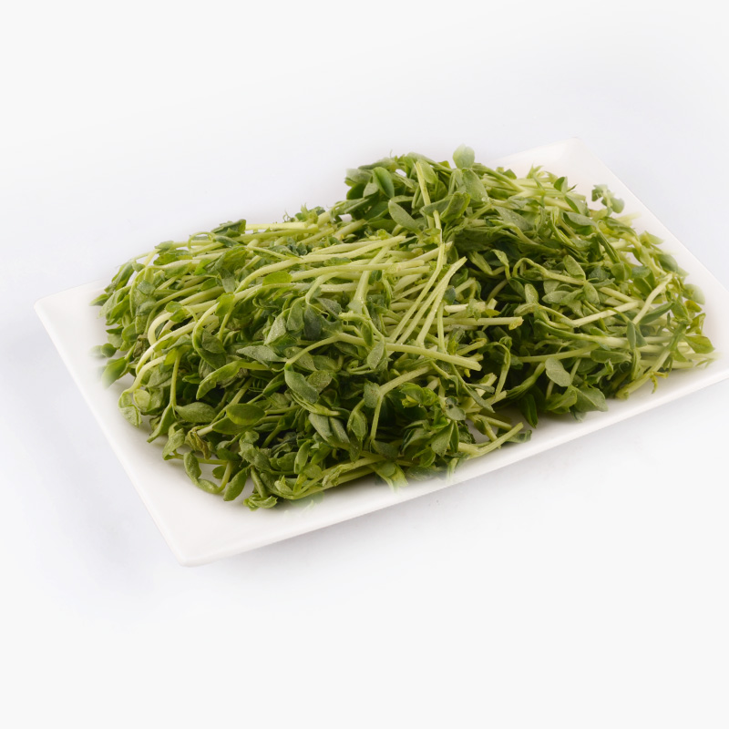pea sprouts fried stir garlic