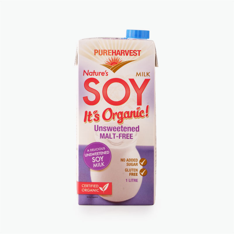 Pureharvest Organic Unsweetened Soy Milk 1L