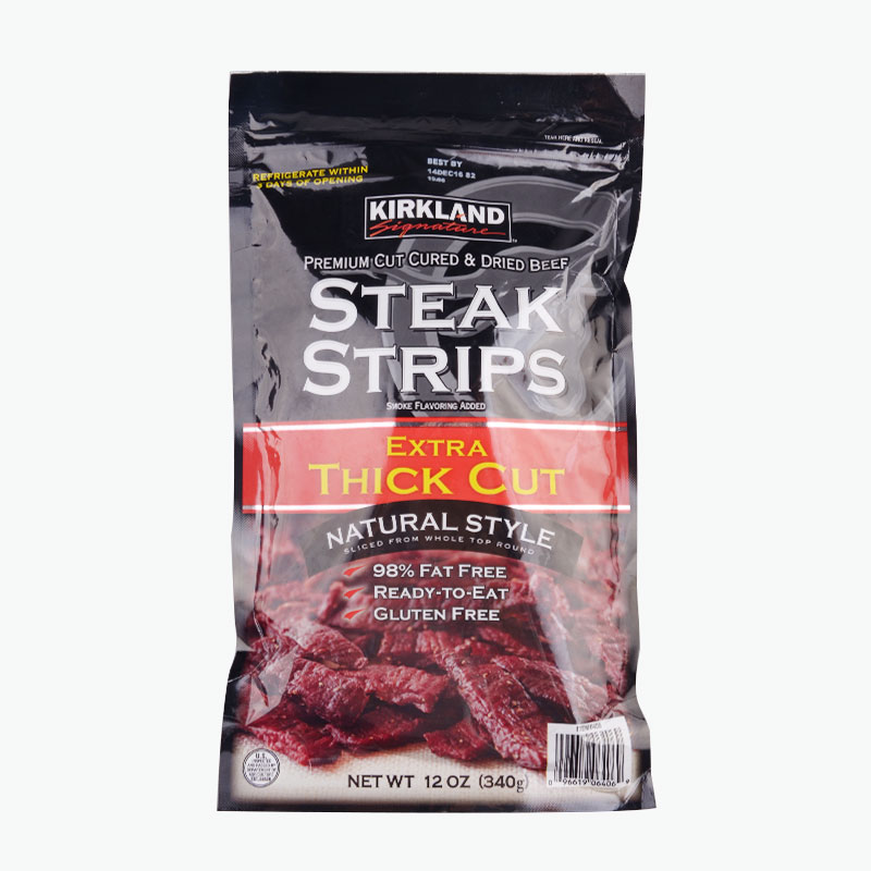Kirkland, Signature Steak Strips Jerky (Thick Cut, Beef) 340g