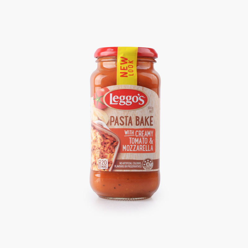 Leggo's, 'Pasta Bake' Casserole Sauce (Creamy Tomato & Mozzarella) 500g