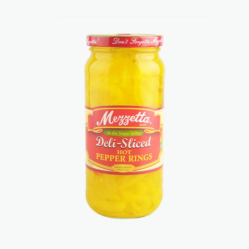 Mezzetta Sliced Hot Banana Wax Pepper Rings 6/16oz