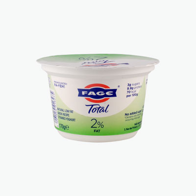 Fage 2% Fat Strained Yogurt 170g - Plain & Greek - Greece
