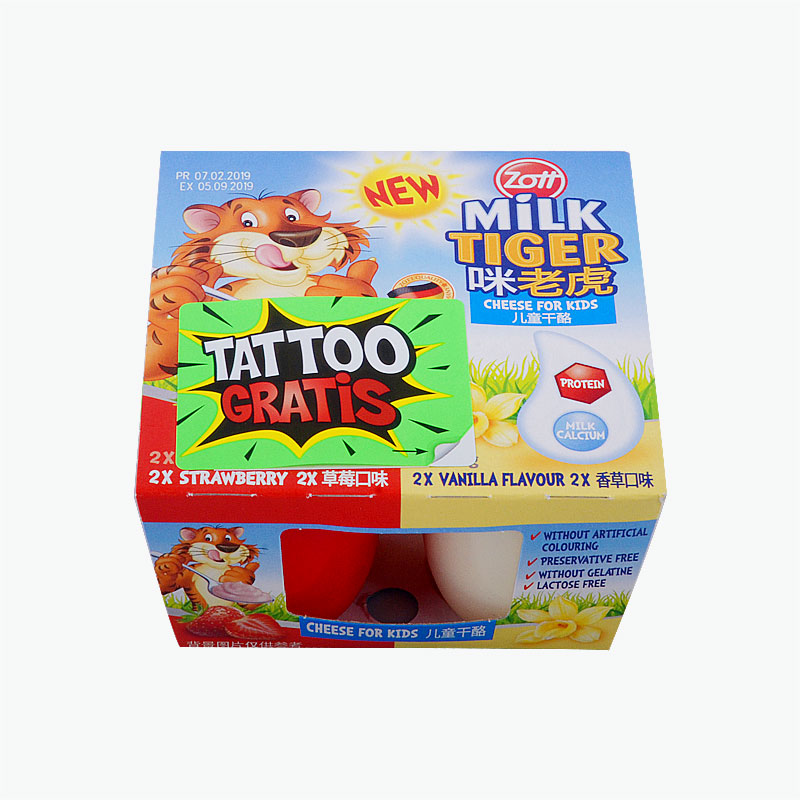 Zott Milk Tiger Yogurt for Kids with （strawberry or vanilla） 4*50g