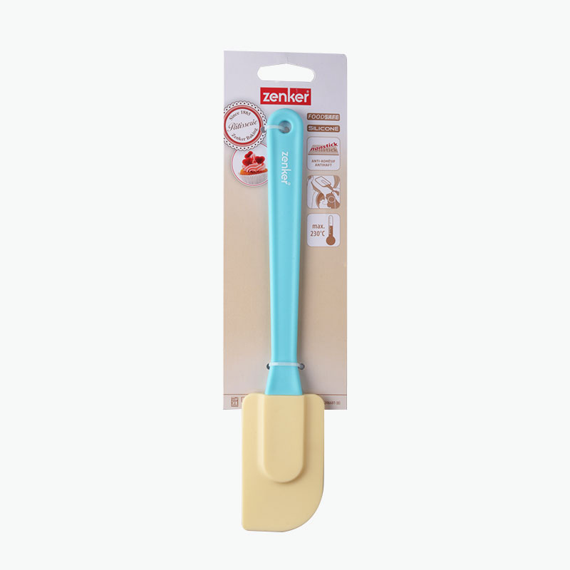 Fackelmann Zenker Spatola in plastica Linea Candy, Azzurro/Giallo/Rosa